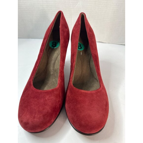 Aerosoles Women's Size 8W Red Mid Heel Shoes Holiday Romantic office party fall - Picture 1 of 6